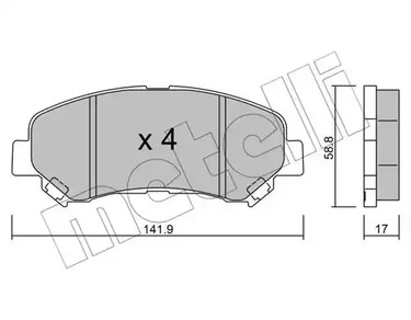 22-0792-0 METELLI Тормозные колодки