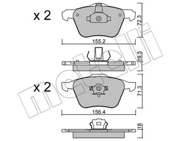 22-0833-0 METELLI Тормозные колодки