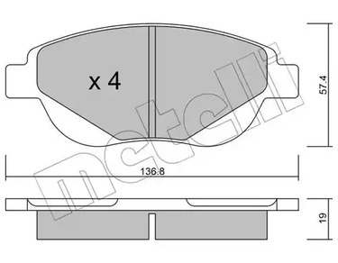 22-0948-0 METELLI Тормозные колодки