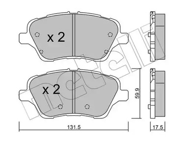 К-т дисков. тормоз. колодок METELLI 22-0976-0