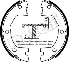 53-0097 METELLI Колодки тормозные стояночного тормоза