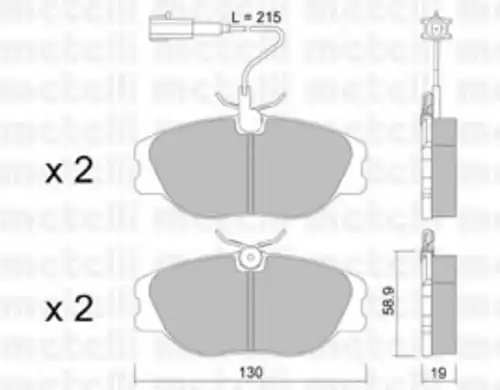 Тормозные колодки METELLI 22-0072-1