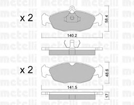 22-0077-0 METELLI Тормозные колодки