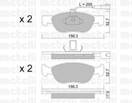 22-0082-1 METELLI Тормозные колодки