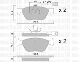 22-0083-0 METELLI Тормозные колодки