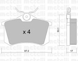 22-0100-1 METELLI Тормозные колодки