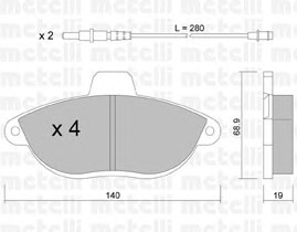 Тормозные колодки METELLI 22-0105-0