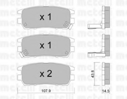 Тормозные колодки METELLI 22-0151-0