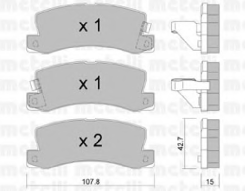 22-0161-0 METELLI Тормозные колодки