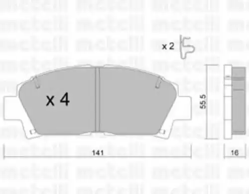 Тормозные колодки METELLI 22-0166-0