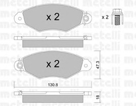 22-0253-0 METELLI Тормозные колодки