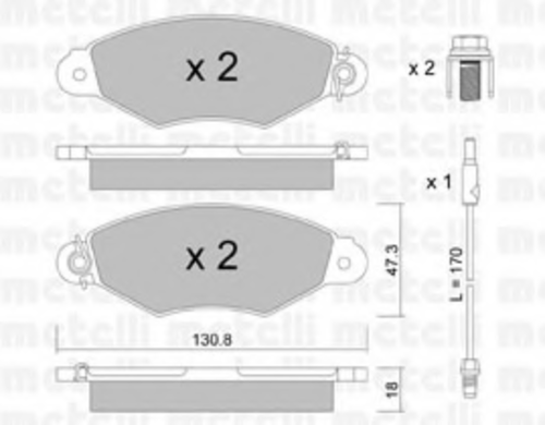 22-0253-1 METELLI Тормозные колодки