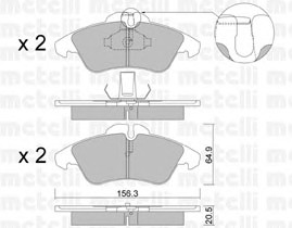 22-0256-0 METELLI Тормозные колодки