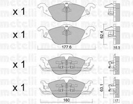 22-0257-0 METELLI Тормозные колодки