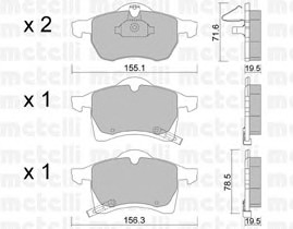 22-0258-0 METELLI Тормозные колодки