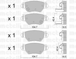 22-0259-0 METELLI Тормозные колодки