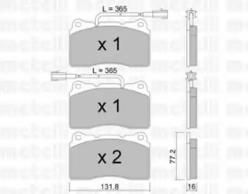 22-0288-4 METELLI Тормозные колодки