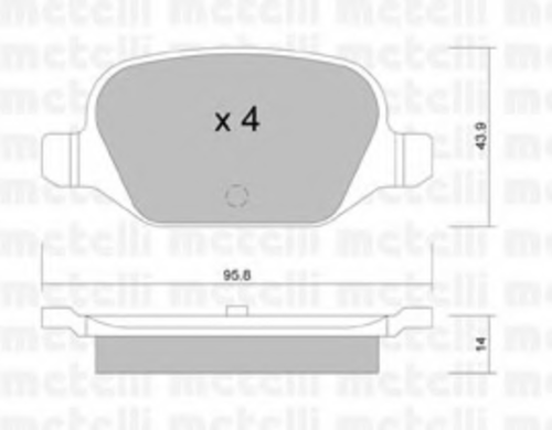 Тормозные колодки METELLI 22-0324-0