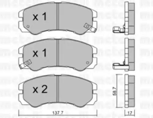 Тормозные колодки METELLI 22-0357-0