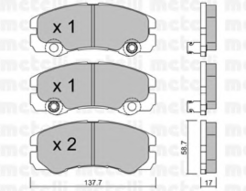 Тормозные колодки METELLI 22-0357-1