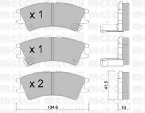 Тормозные колодки METELLI 22-0361-0