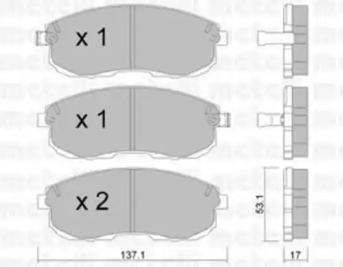 22-0404-0 METELLI Тормозные колодки