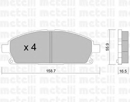 22-0406-0 METELLI Тормозные колодки