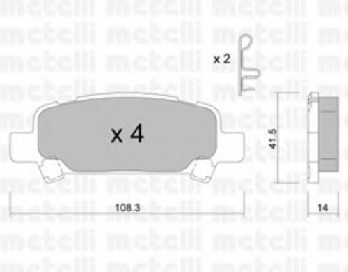 Тормозные колодки METELLI 22-0414-0