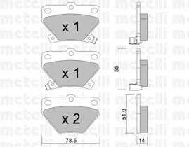 22-0424-0 METELLI Тормозные колодки