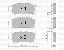 22-0428-0 METELLI Тормозные колодки