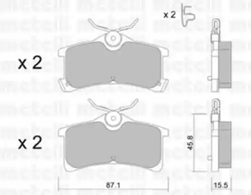 Тормозные колодки METELLI 22-0449-0