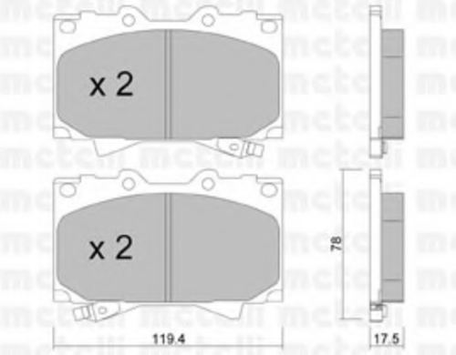 Тормозные колодки METELLI 22-0452-0