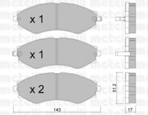 22-0509-0 METELLI Тормозные колодки