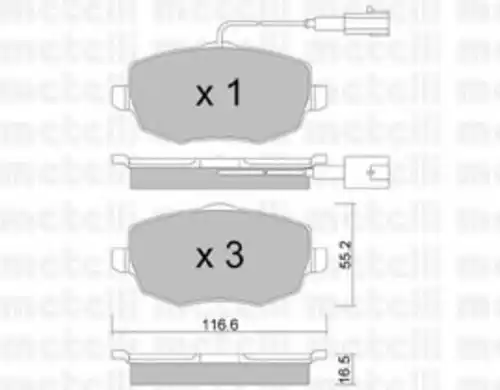 Тормозные колодки METELLI 22-0528-1