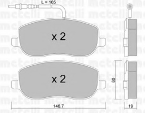 22-0530-2 METELLI Тормозные колодки