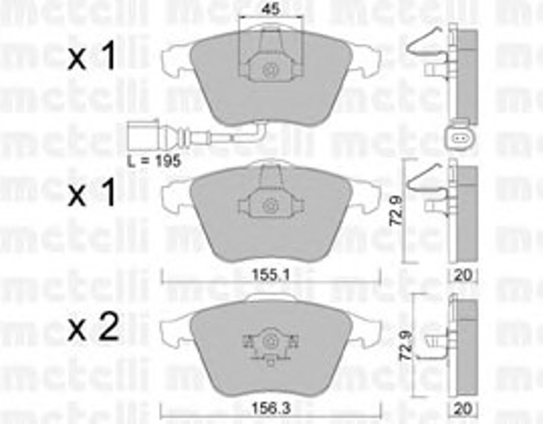 22-0549-2 METELLI Тормозные колодки