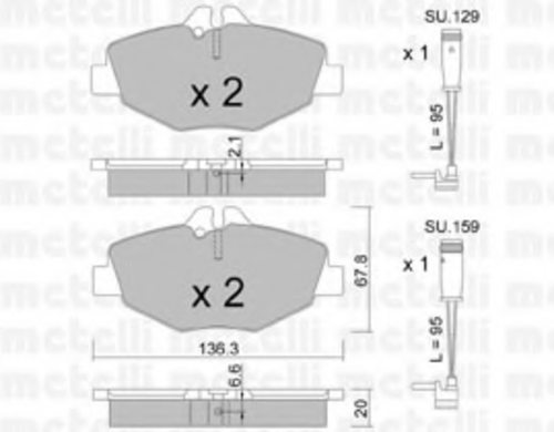 Тормозные колодки METELLI 22-0562-0K