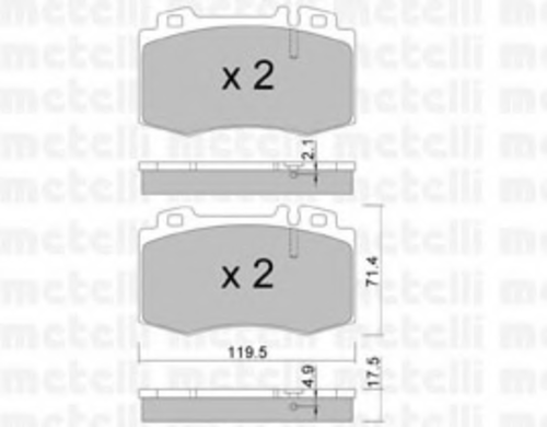 22-0563-5 METELLI Тормозные колодки