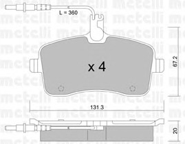 22-0600-0 METELLI Тормозные колодки