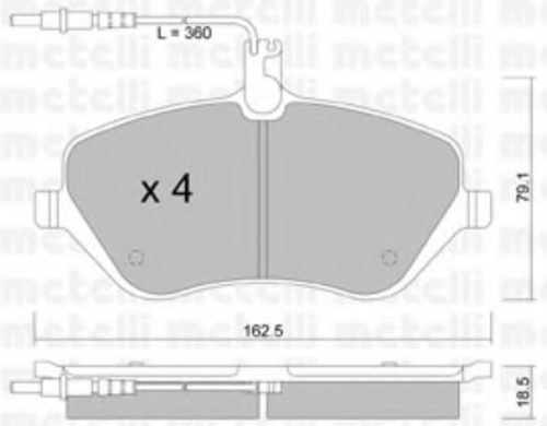 Тормозные колодки METELLI 22-0601-0