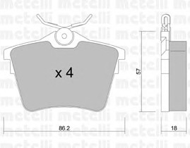 22-0602-0 METELLI Тормозные колодки