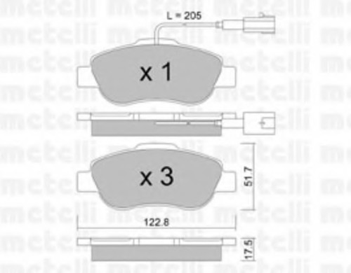 Тормозные колодки METELLI 22-0638-1