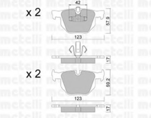 22-0643-0 METELLI Тормозные колодки