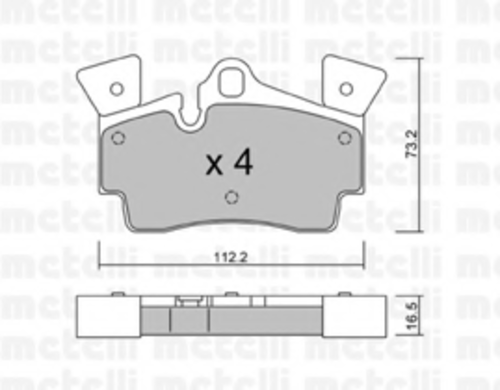 22-0655-1 METELLI Тормозные колодки