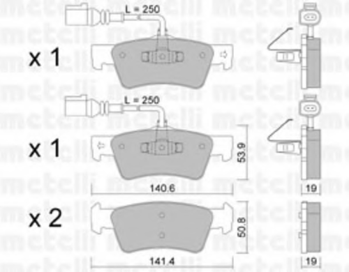 22-0661-0 METELLI Тормозные колодки