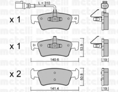 22-0661-1 METELLI Тормозные колодки