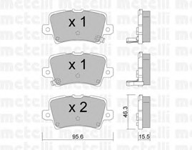 22-0729-0 METELLI Тормозные колодки