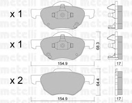 22-0730-0 METELLI Тормозные колодки