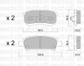 22-0737-0 METELLI Тормозные колодки