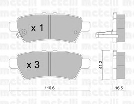 22-0744-0 METELLI Тормозные колодки